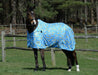 WeatherBeeta ComFiTec Essential Mesh II Standard Neck Fly Sheet (No Fill) in Seahorse Print - On horse from side