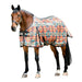 WeatherBeeta ComFiTec Essential Mesh II Standard Neck Fly Sheet (No Fill) in Western Sunset Print - On horse from side with white background