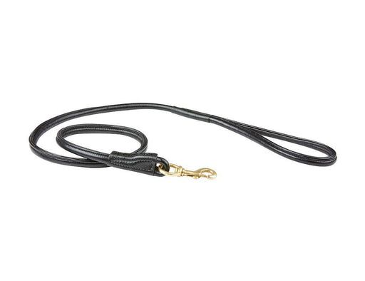 WeatherBeeta Rolled Leather Dog Lead in Black