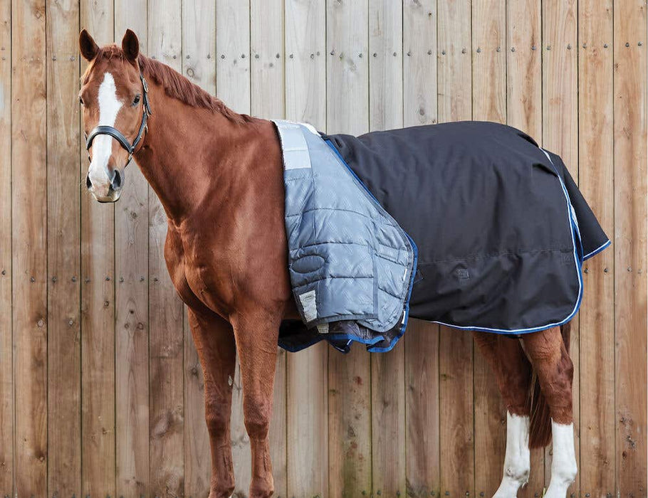 WeatherBeeta ComFiTec Thermi Heat Liner (100g Medium-Lite) in Grey - On horse with turnout