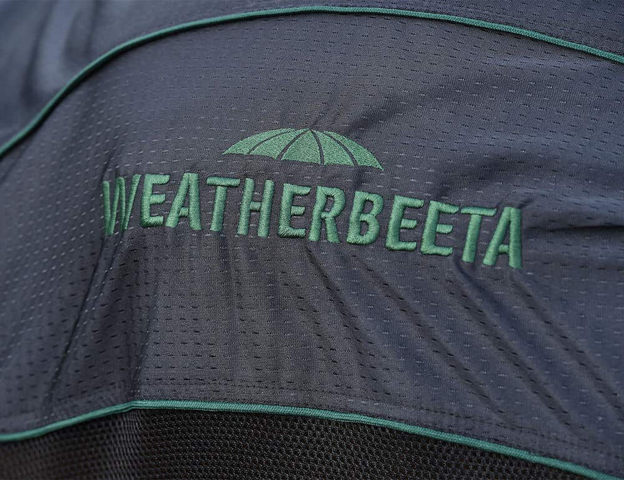 WeatherBeeta Air-Tec Cooler Standard Neck Cooler (No Fill) - Closeup of Black (Hunter Green Trim) logo