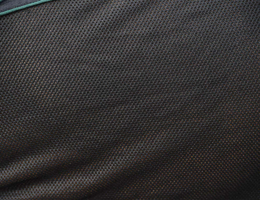 WeatherBeeta Air-Tec Cooler Standard Neck Cooler (No Fill) - Closeup of Black (Hunter Green Trim) fabric