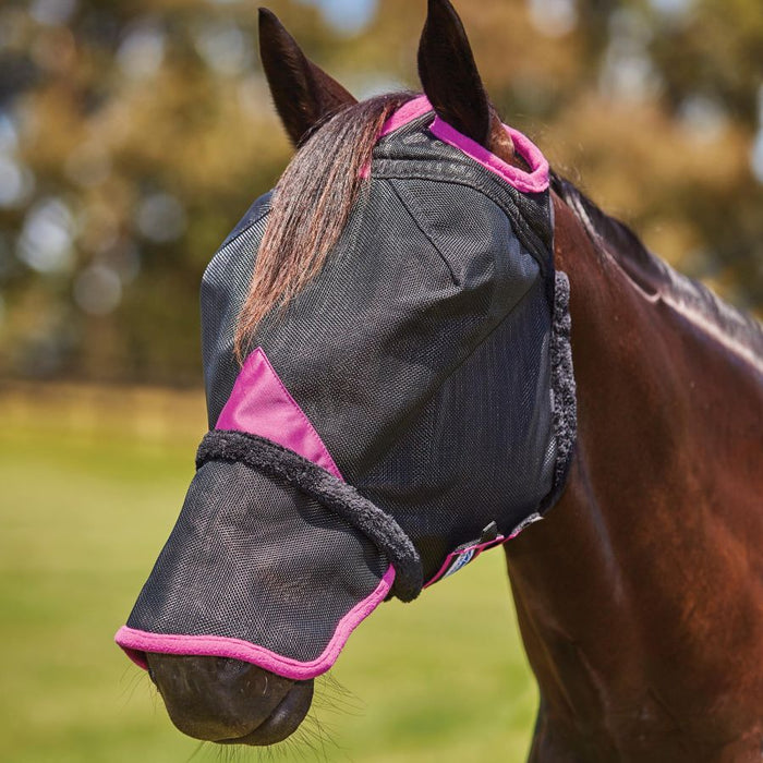 WeatherBeeta ComFiTec Deluxe Durable Mesh Fly Mask With Nose