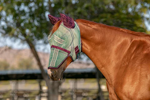 Kensington Fly Mask With Removable Nose - Soft Mesh Ears & Forelock Opening