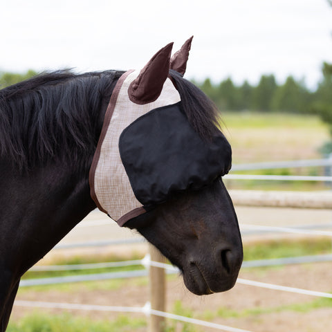 Kensington Draft Fly Mask Dartless UViator - Soft Mesh Ears with Forelock Opening