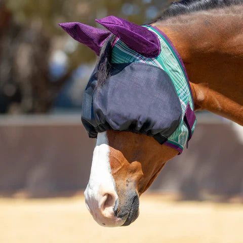 Kensington UViator Dartless Fly Mask with Web Trim & Soft Ears with Forelock Opening