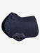 Navy Suede Close Contact Square Saddle Pad