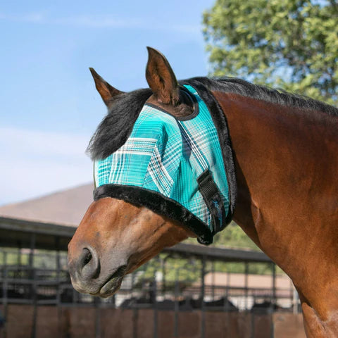 Kensington Draft Fly Mask With Fleece Trim - Open Ear Design with Forelock Freedom