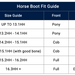 Shires ARMA H2O Cool Therapy Boots Size Guide